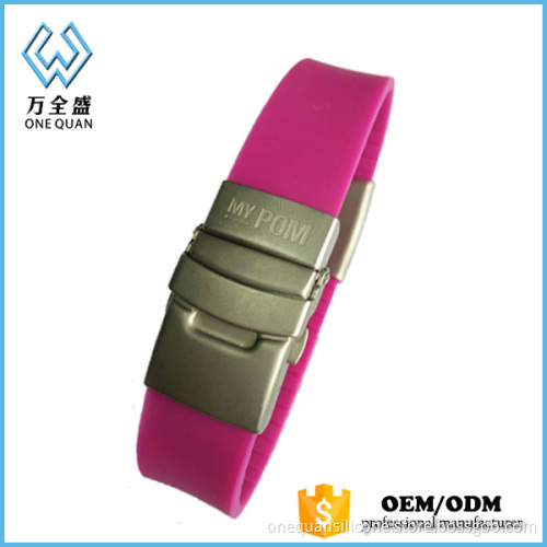 Personalized Silicone Id Bracelet Qr Code Metal Bracelet